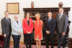 Delegation mit Präsidentin und Vizepräsident des Hauptstädtischen Landgerichts Budapest