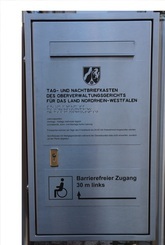 Tag- und Nachtbriefkasten des Oberverwaltungsgerichts